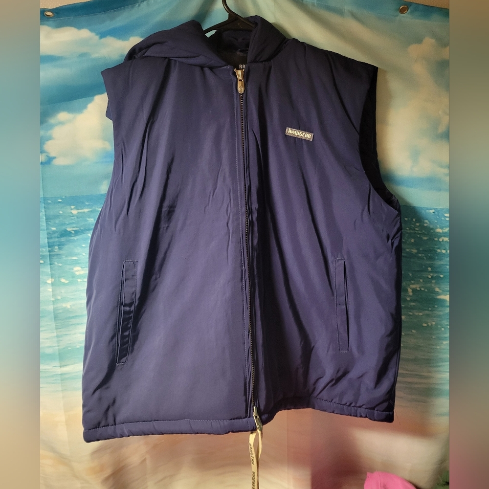 RawGear NWT Navy‎ Blue Thick Winter Vest Mens Size Large Unisex